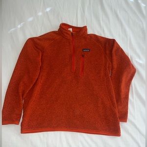 Patagonia Men’s Large 1/4 zip orange